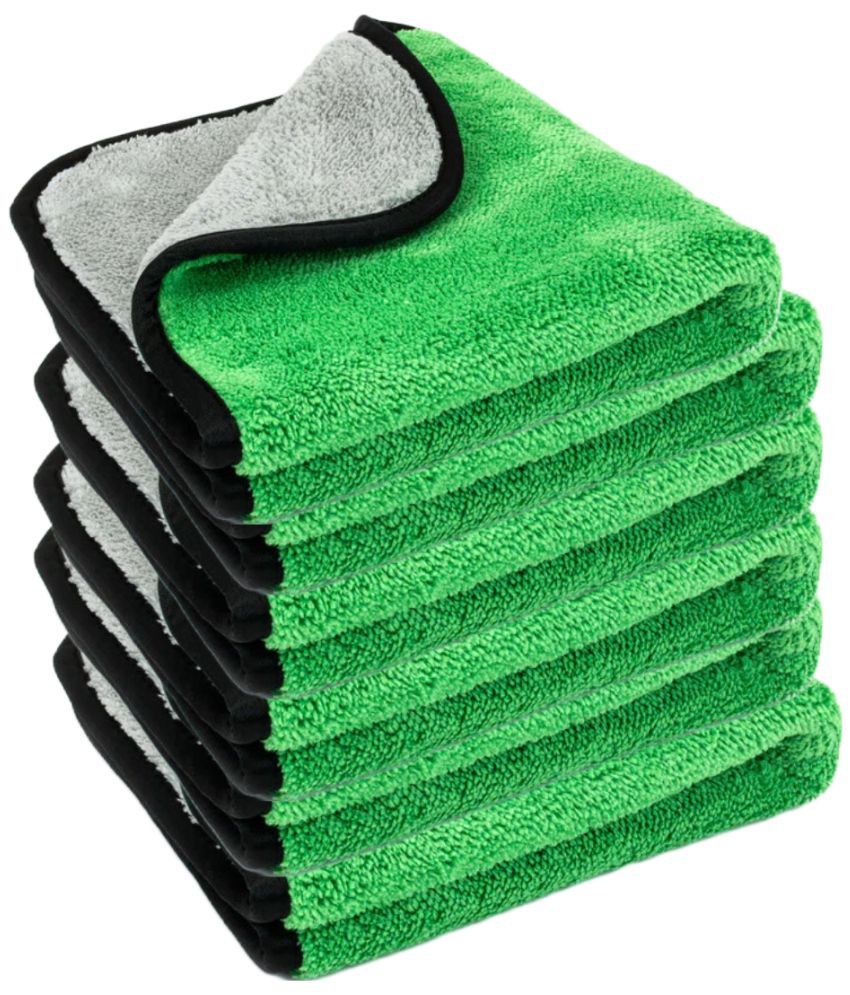     			Mockhe Green 800 GSM Microfiber Cloth For Automobile ( Pack of 6 )