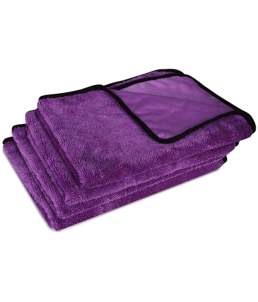     			Mockhe Purple 600 GSM Microfiber Cloth For Automobile ( Pack of 4 )