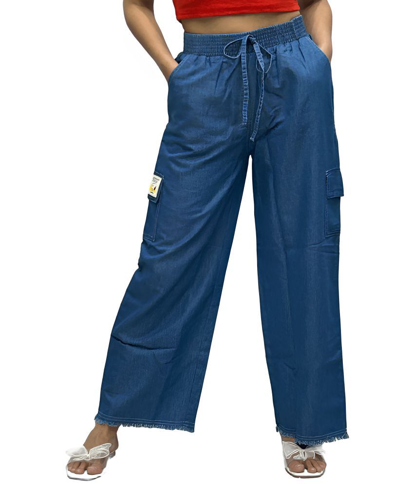     			Reoutlook - Blue Denim Relaxed Fit Women's Jeans ( Pack of 1 )