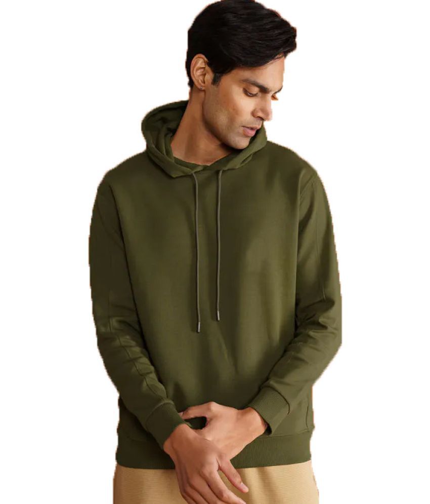     			Reoutlook Woollen Hooded Men's Sweatshirt - Green ( Pack of 1 )