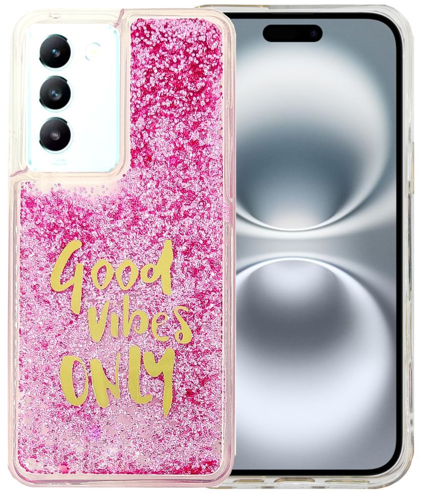     			Shining Stars Pink Printed Back Cover Silicon Compatible For Vivo T3 5G ( Pack of 1 )