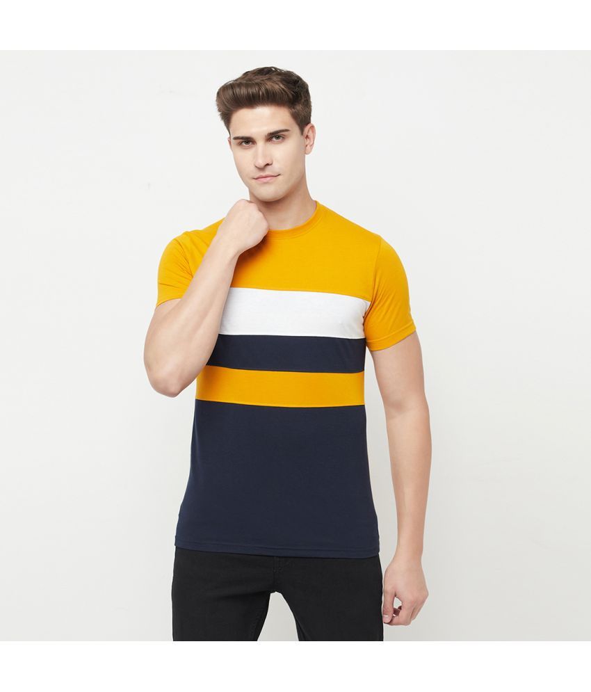     			TAZO Cotton Blend Regular Fit Colorblock Half Sleeves Men's Round T-Shirt - Multicolor12 ( Pack of 1 )