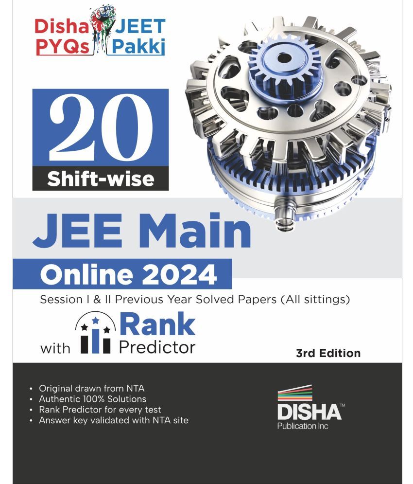     			20 Shift-wise JEE Main Online 2024 Sessions I & II Previous Year Solved Papers (All sittings) with Rank Predictor 3rd Edition