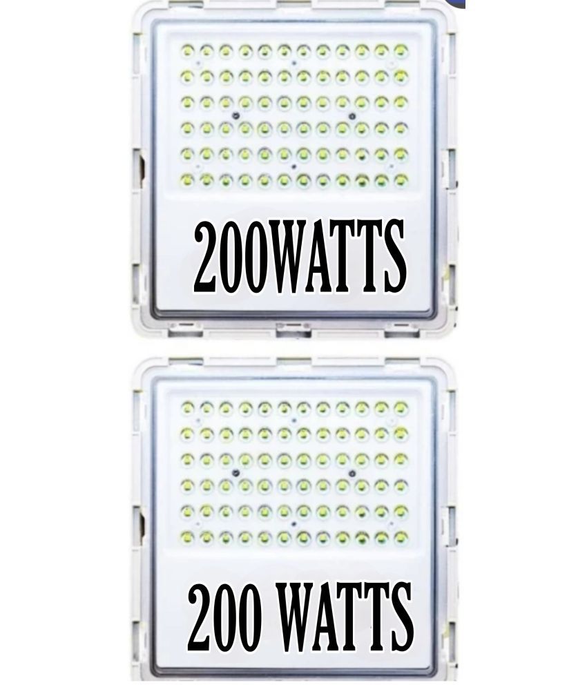     			Aluminium 200WATT Solaris Waterproof Outdoor Led Flood Light | Halogen Light,Focus Light for Garage,Parking,Shop -(Cool White)-Pack of 1|Short Circuit & Surge Protection with IP 71Rated