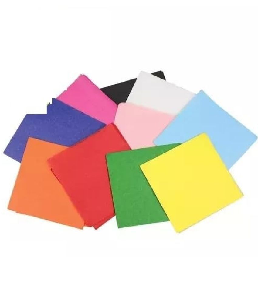     			ECLET Origami Paper 15 cm X 15 cm Pack of 100 Sheets Fluorescent Color Both Side Coloured For Origami, Project Work