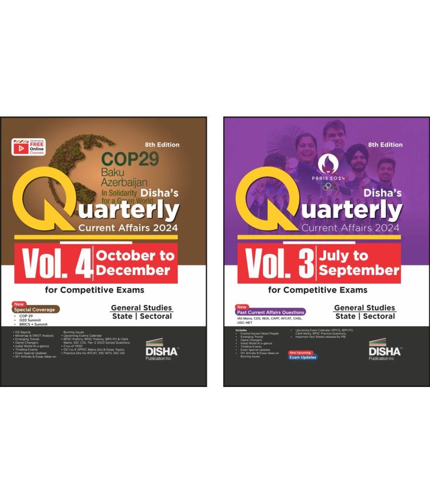     			Half-Yearly Current Affairs 2024 - July to December (set of 2 Quaterlies) for Competitive Exams 8th Edition | Civil Services, UPSC, State PSC, CUET, S