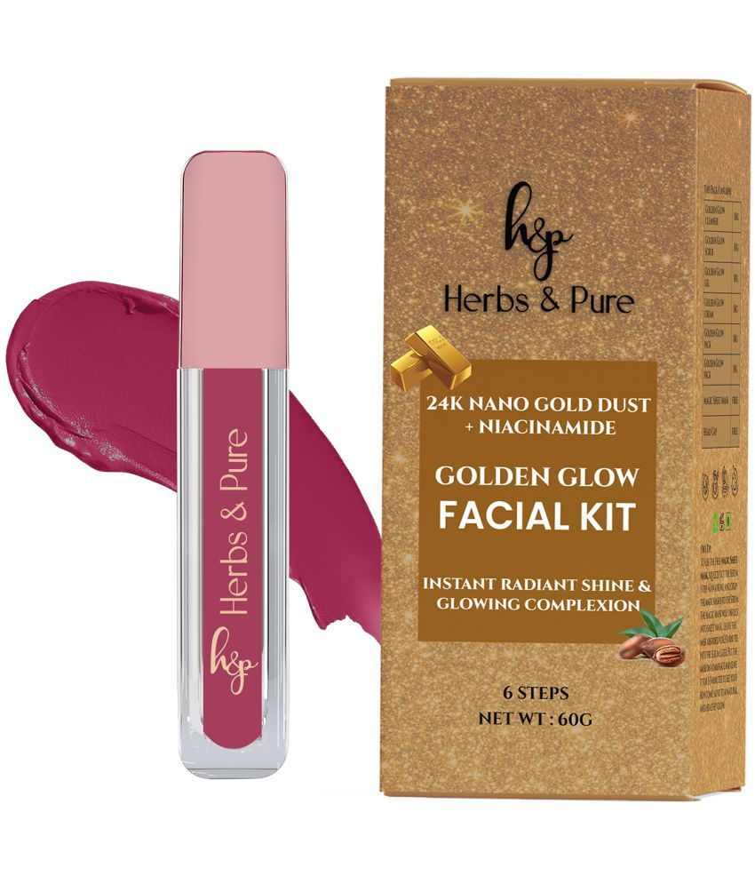     			Herbs and Pure 1 Time Use Facial Kit For All Skin Type Gold 2 ( Pack of 2 )