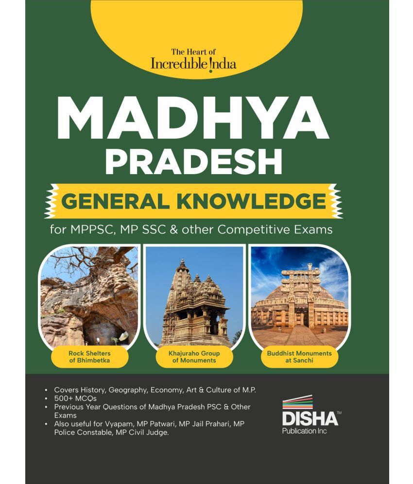     			Madhya Pradesh General Knowledge for MPPSC, MP SSC & other Competitive Exams | PYQs Previous Year Questions | State Public Service Commission | Genera