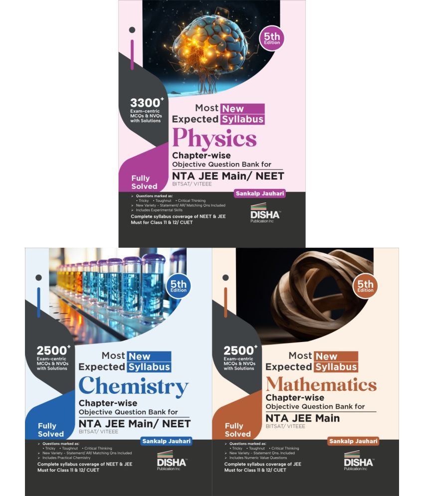     			Most Expected New Syllabus Physics, Chemistry & Mathematics Chapter-wise Objective Question Bank for NTA JEE Main/ BITSAT/ VITEEE 5th Edition | Based