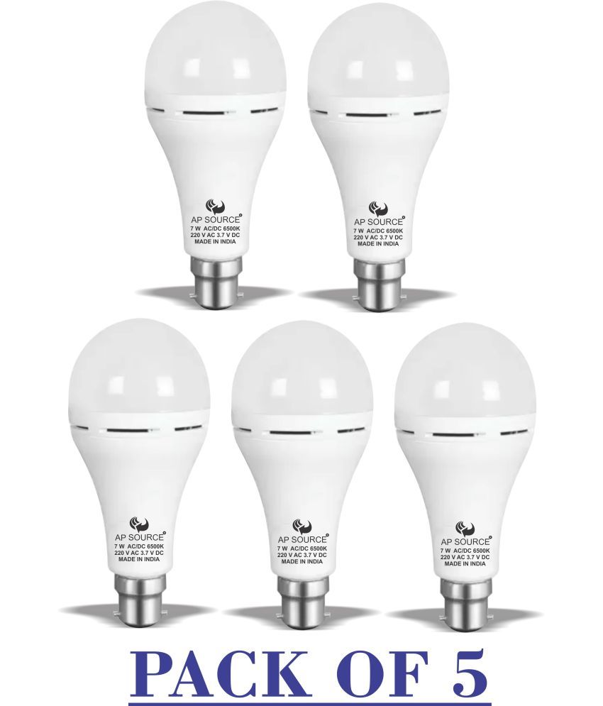     			SPARKWORLD 7W Cool Day Light Inverter Bulb ( Pack of 5 )