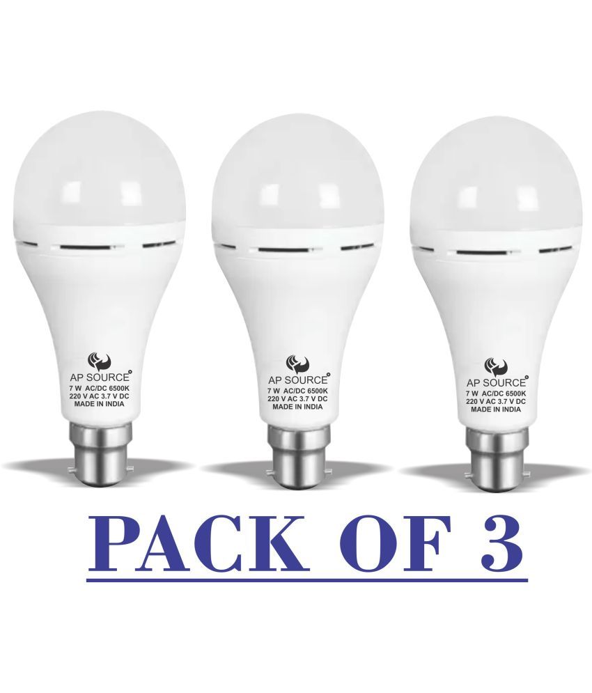     			SPARKWORLD 7W Cool Day Light Inverter Bulb ( Pack of 3 )