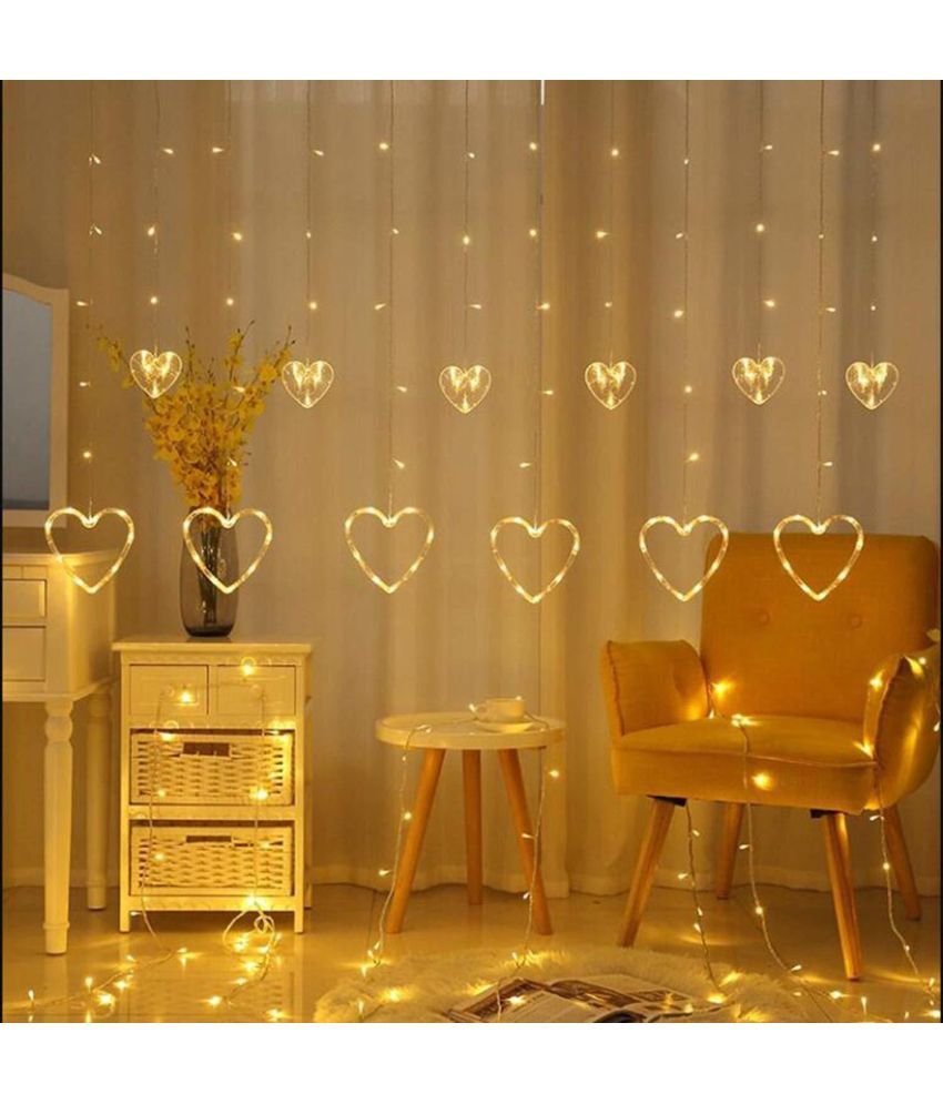     			Spark World Yellow 3M Curtain String Light ( Pack of 1 )