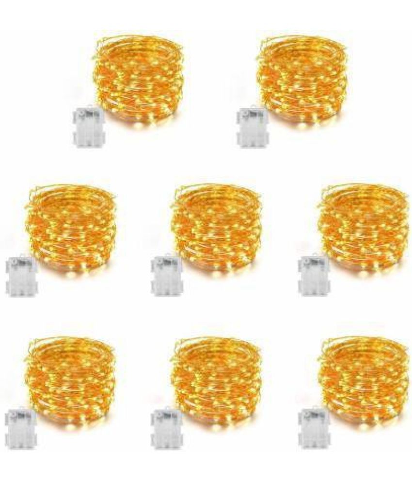     			Spark World Yellow 3M String Light ( Pack of 8 )