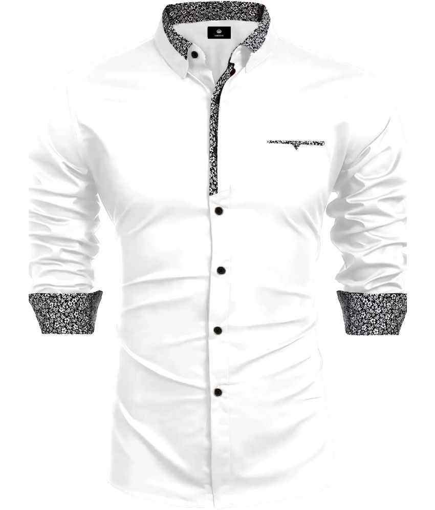     			VERTUSY Cotton Blend Regular Fit Solids Full Sleeves Men's Casual Shirt - White ( Pack of 1 )