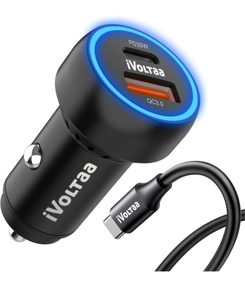     			iVoltaa Car Mobile Charger 48 Watt PD Dual-Part Black