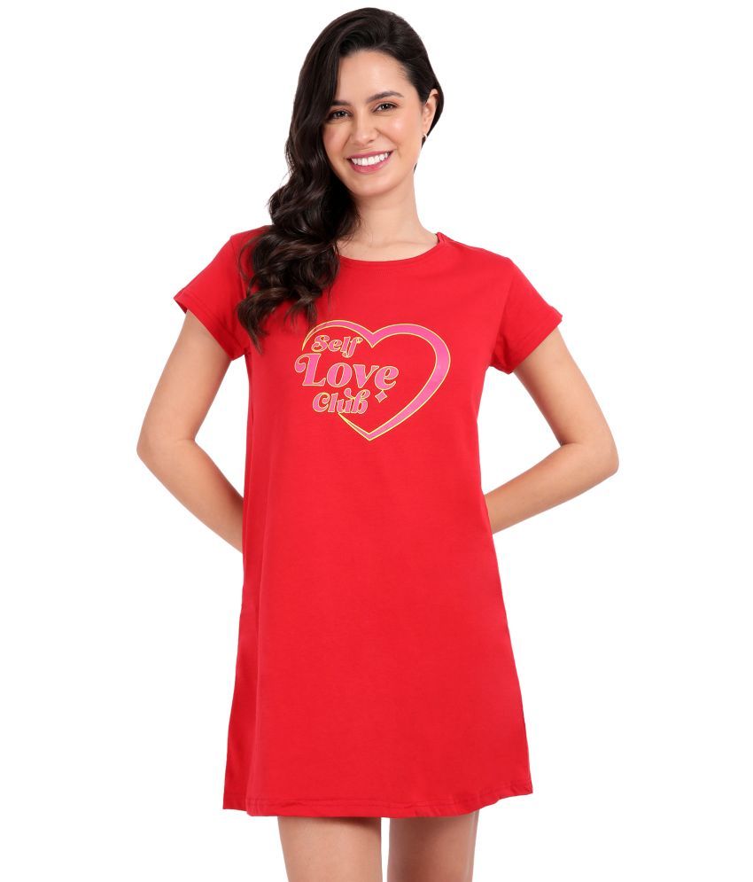     			snappyb Pack of 1 Cotton Women's T-Shirt ( Red )