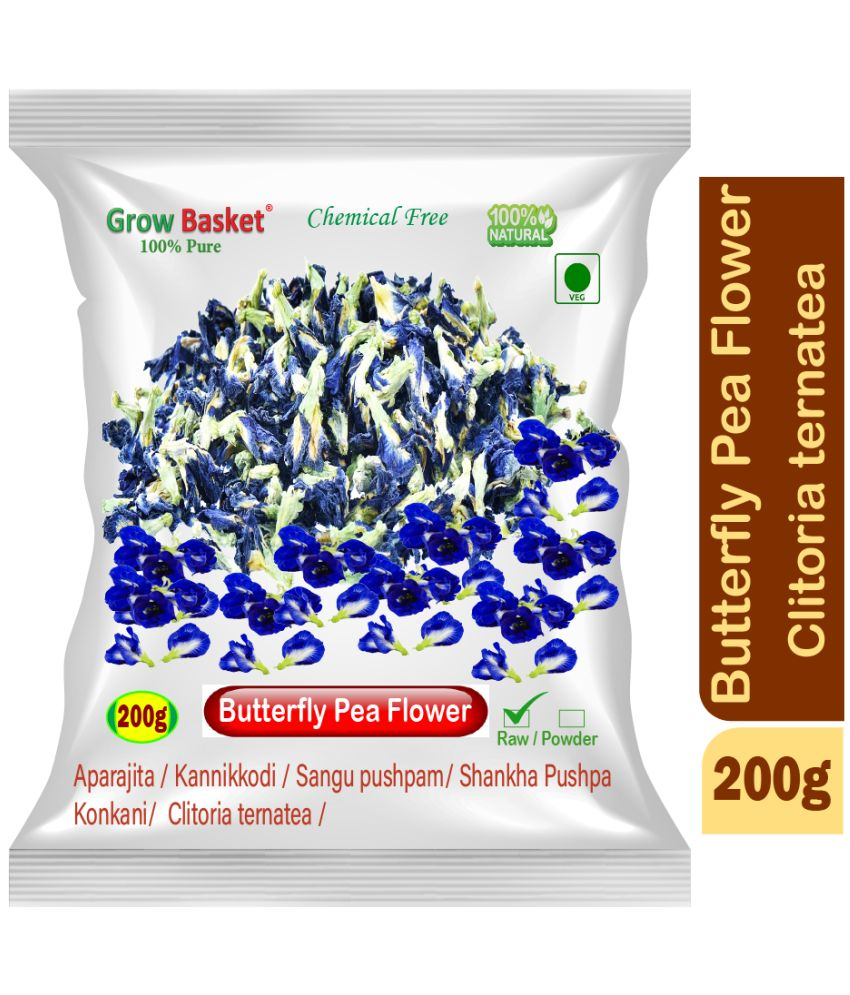     			Grow Basket Dried Butterfly Pea Flower Tea Loose Leaf 200 gm