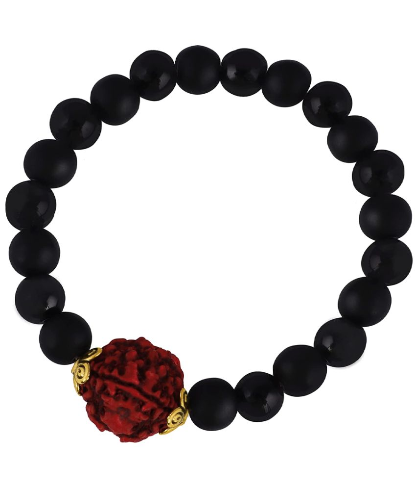     			JFL - Jewellery For Less Black Bracelet ( Pack of 1 )