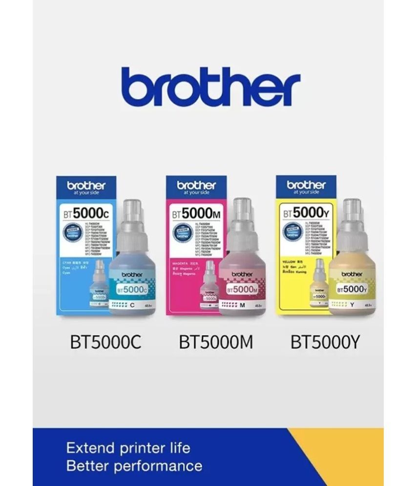     			KALAR BT5000 FOR BROTHER DCP-T300 Multicolor Pack of 3 Cartridge for with Brother DCP-T300, DCP-T500W, DCP-T700W. DCP-T800W inkjet printers