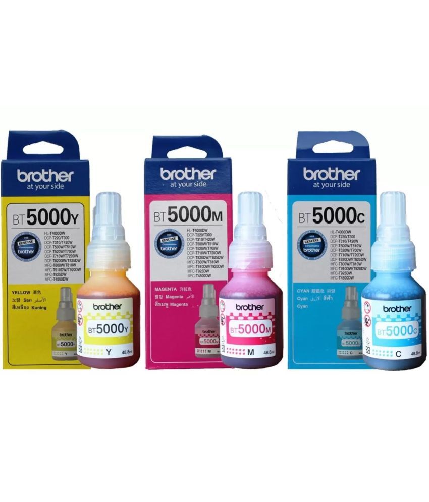     			KALAR Ink For Brother BT5000 (C/Y/M) Multicolor Pack of 3 Cartridge for DCP-T220, DCP-T420W, DCP-T820DW, MFC-T920DW, DCP-T310, MFC-T910DW