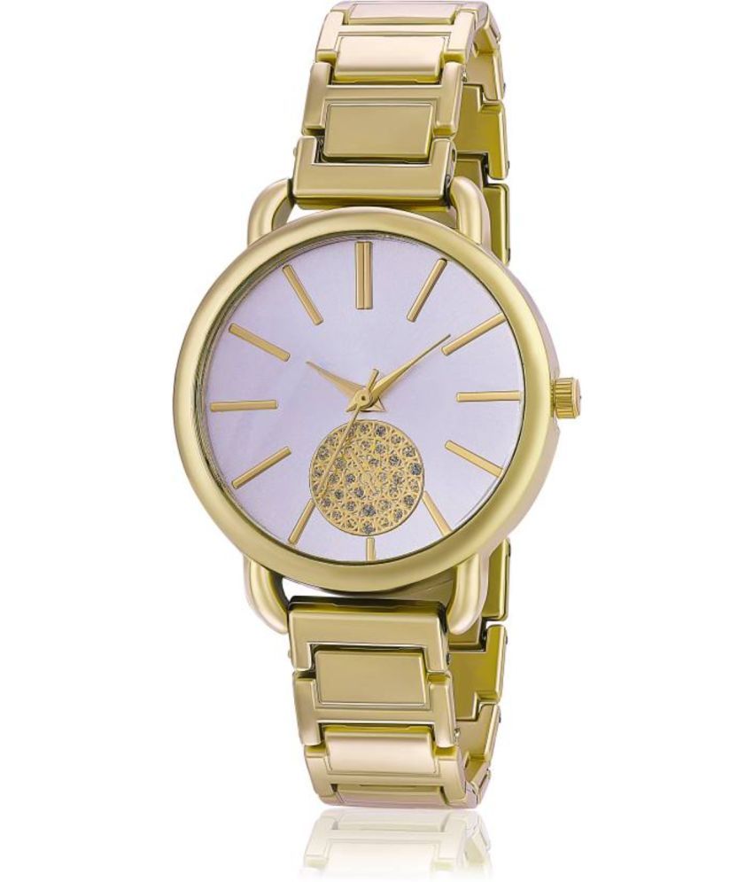     			MARKRIN Gold Metal Analog Womens Watch