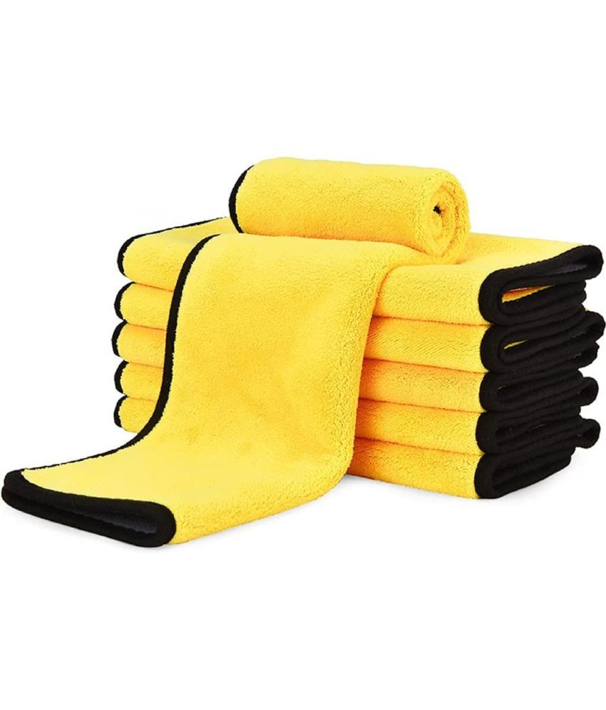     			Mockhe Yellow 800 GSM Drying Towel For Automobile ( Pack of 6 )