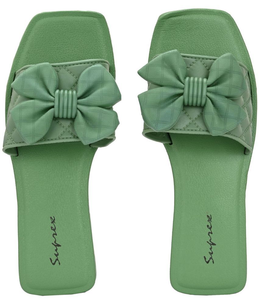     			Ravis Green Women's Flats