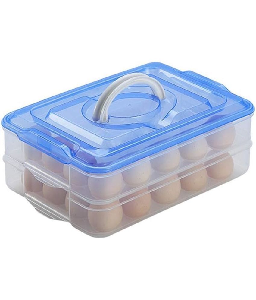     			Stysol Egg Box Plastic White Egg Container ( Set of 1 )