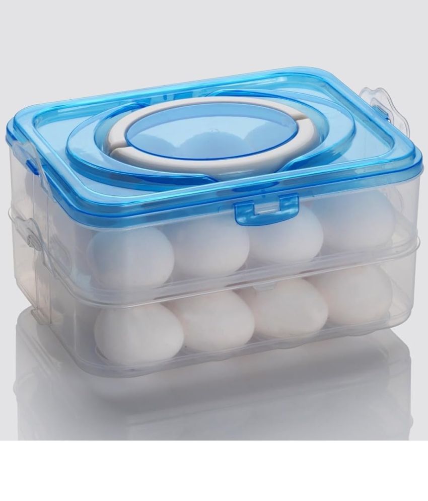     			Stysol Egg Storage Plastic White Egg Container ( Set of 1 )