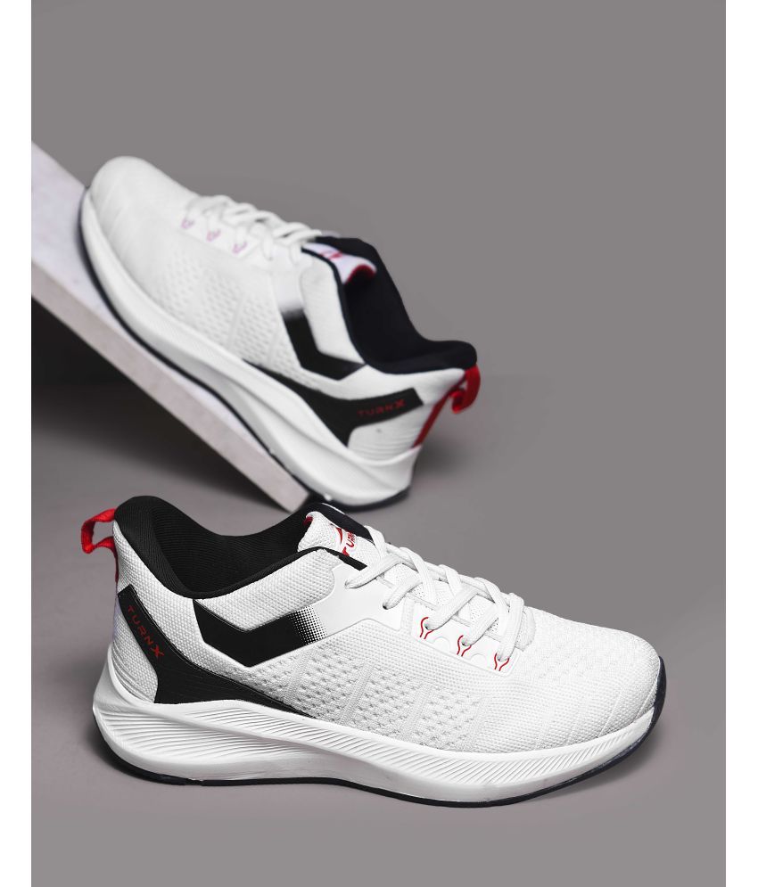     			TurnX Wolf_White/Black White Men's Sports Running Shoes