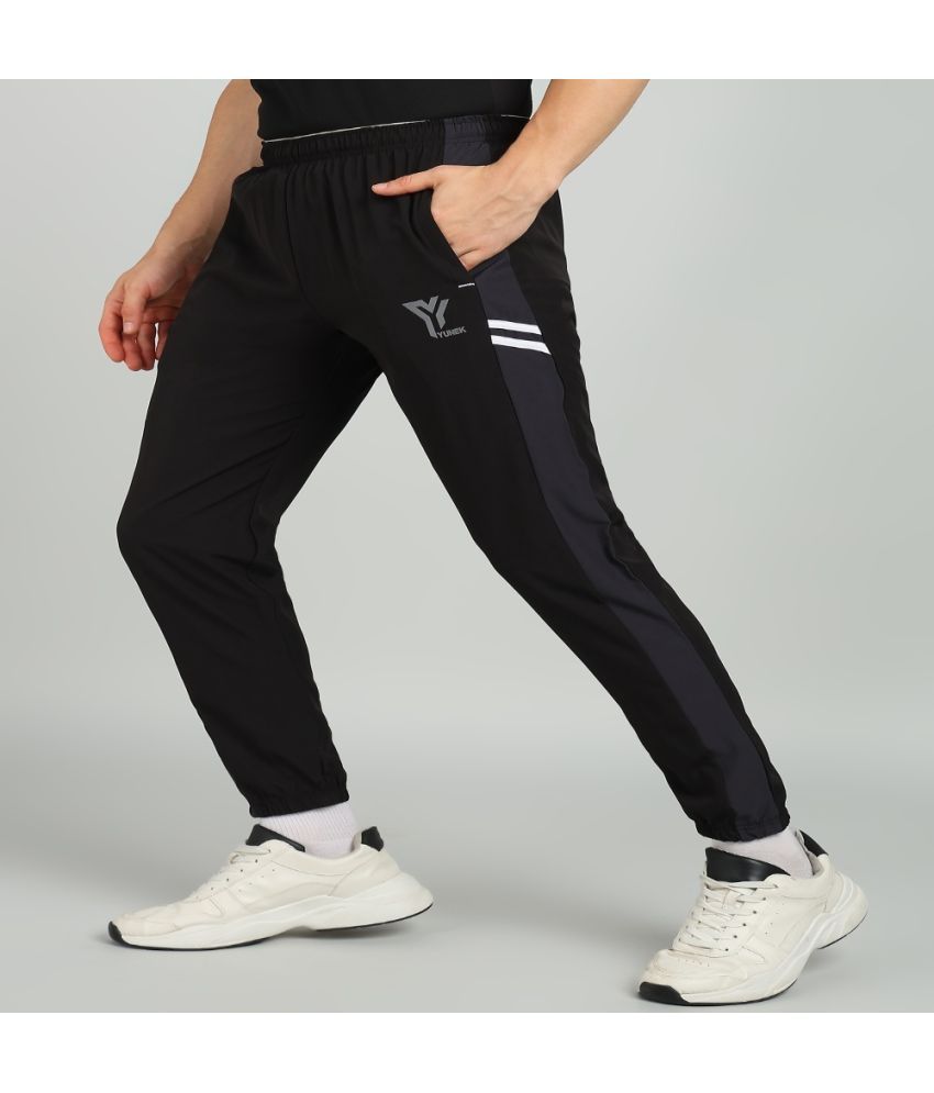     			YUNEK Black Polyester Men's Joggers ( Pack of 1 )