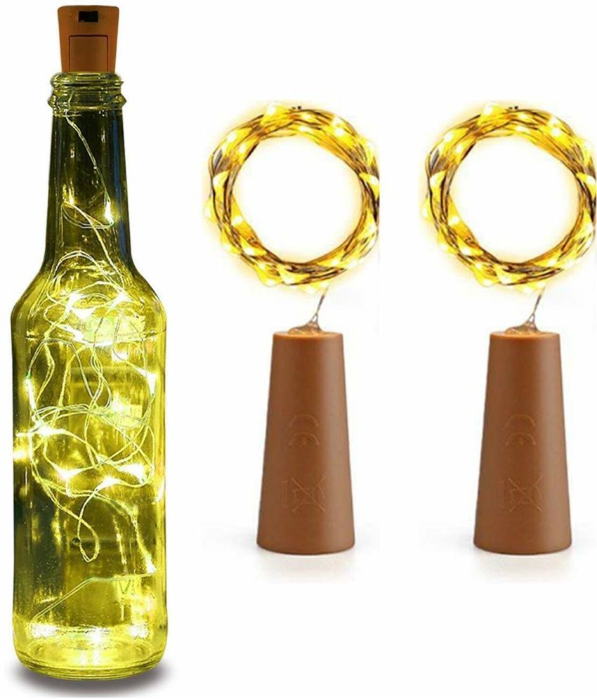     			ZESTRUM Yellow 2Mtr Cork light ( Pack of 8 )