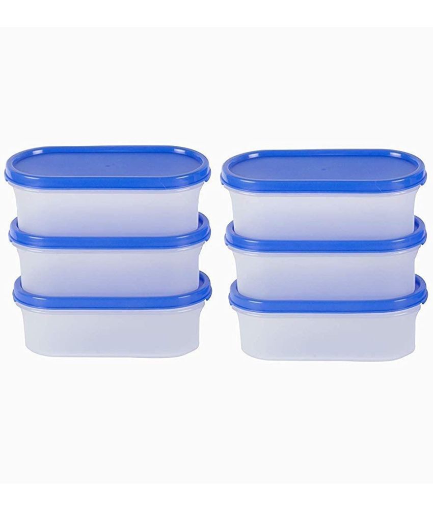     			omortex Plastic Blue Utility Container ( Set of 6 )