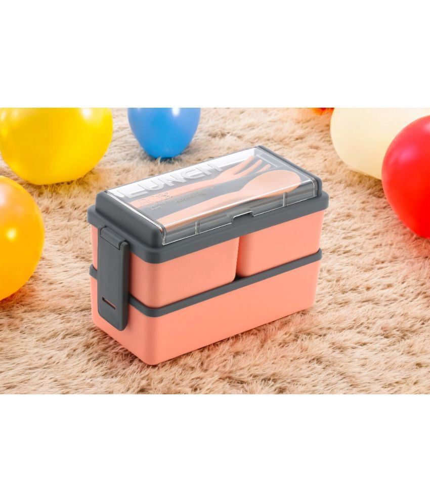     			omortex Plastic Lunch Box 3 - Container ( Pack of 1 )