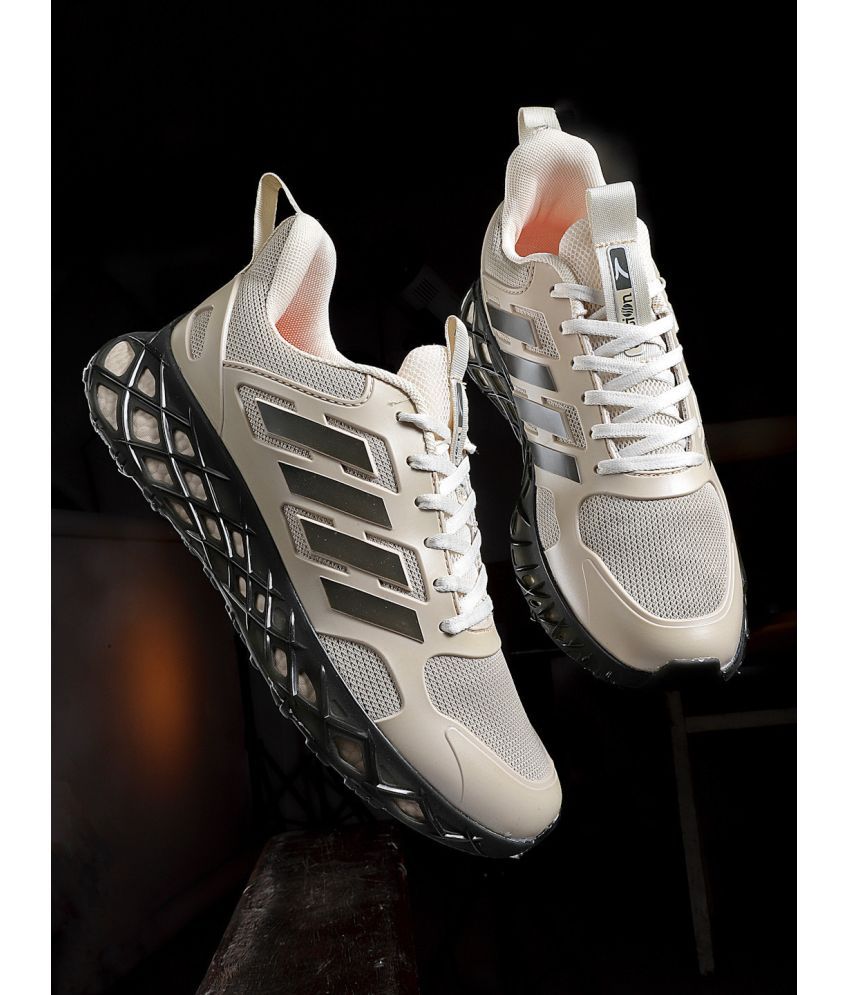     			Action Beige Men's Sports Running Shoes