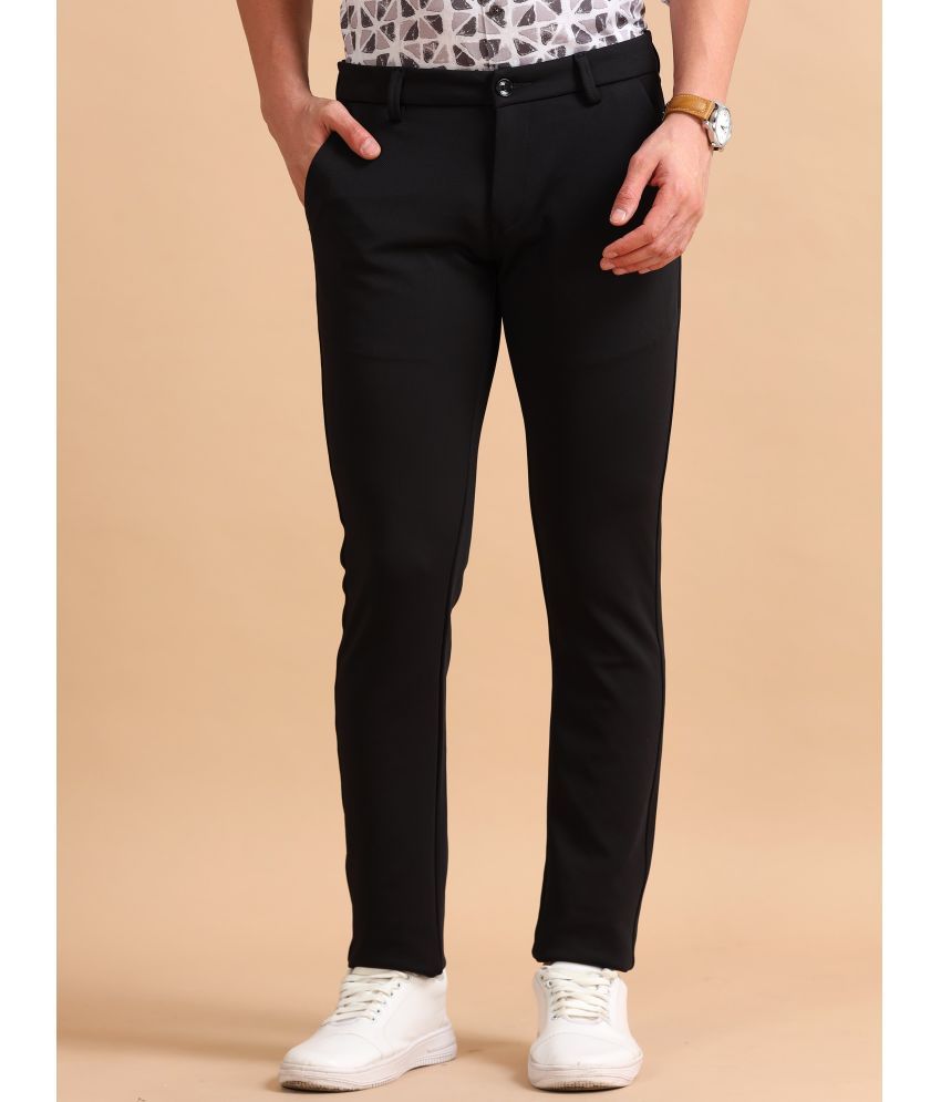     			Cool Colors Slim Flat Men's Chinos - Black ( Pack of 1 )