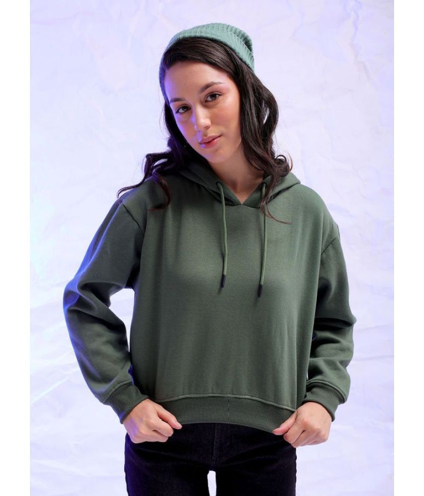     			Freehand Polyester Women's Hooded Sweatshirt ( Green )