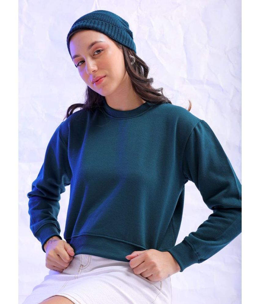     			Freehand Polyester Women's Non Hooded Sweatshirt ( Green )