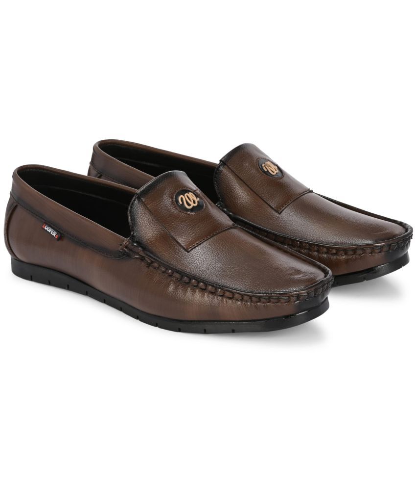     			HATTOUN Brown Men's Slip on