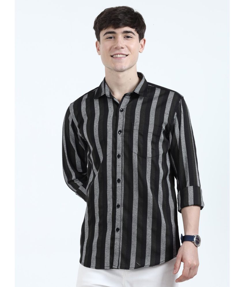     			HETIERS Cotton Blend Regular Fit Striped Full Sleeves Men's Casual Shirt - Multicolor ( Pack of 1 )