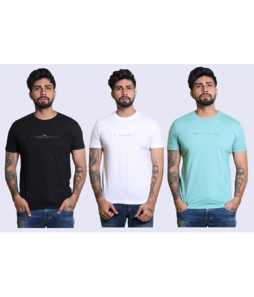     			Japroz Cotton Blend Relaxed Fit Printed Half Sleeves Men's Round T-Shirt - Multicolor1 ( Pack of 3 )