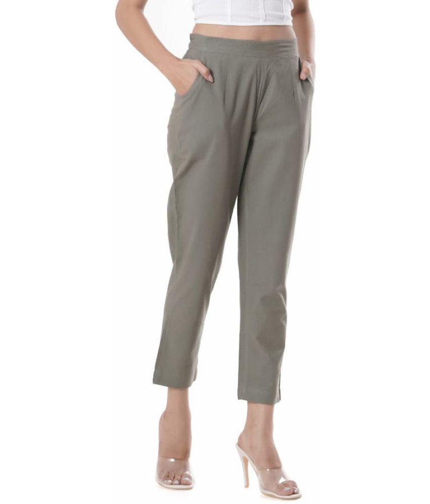     			OuterWear Pack of 1 Cotton Regular Women's Casual Pants ( Grey )