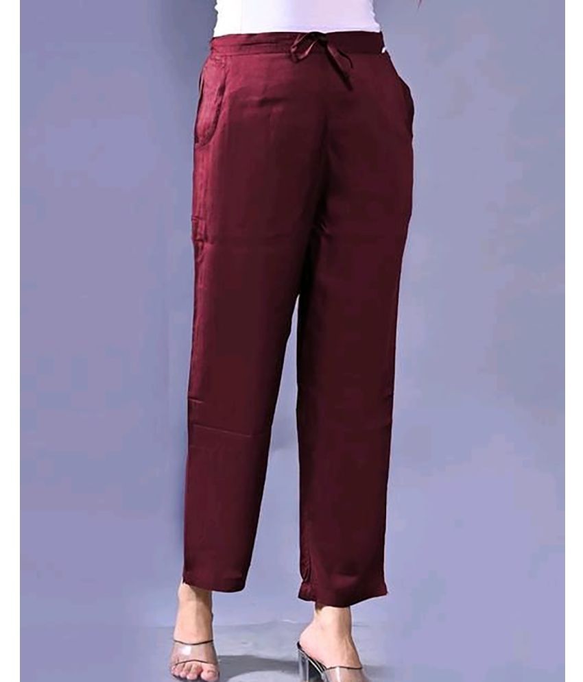     			OuterWear Pack of 1 Cotton Blend Regular Women's Casual Pants ( Brown )