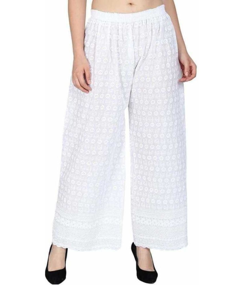     			OuterWear Pack of 1 Cotton Blend Regular Women's Casual Pants ( White )