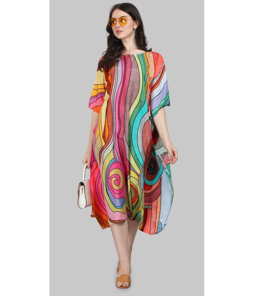     			SILK SUTRA Multicolor Satin Women's Kaftan ( Pack of 1 )