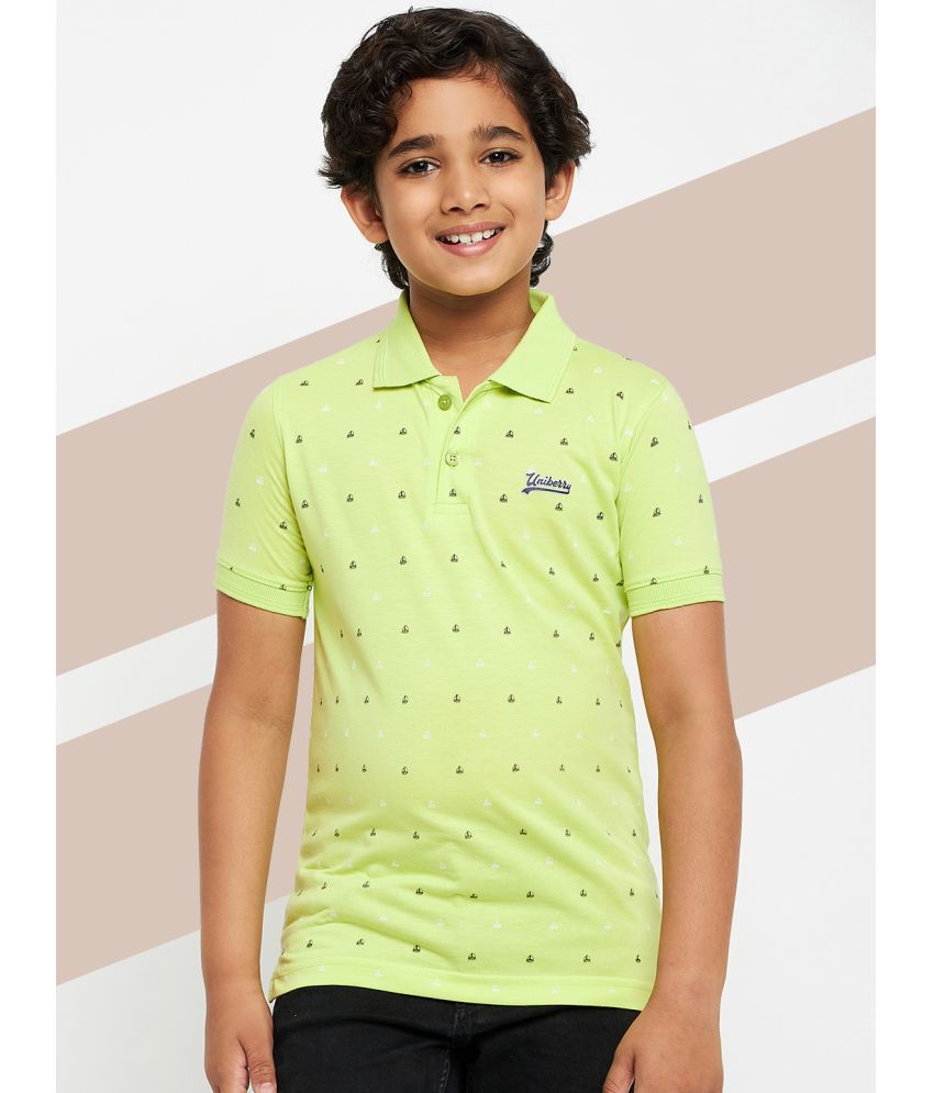     			UNIBERRY Pack of 1 Boys Cotton Blend Polo T-Shirt ( Lemon )