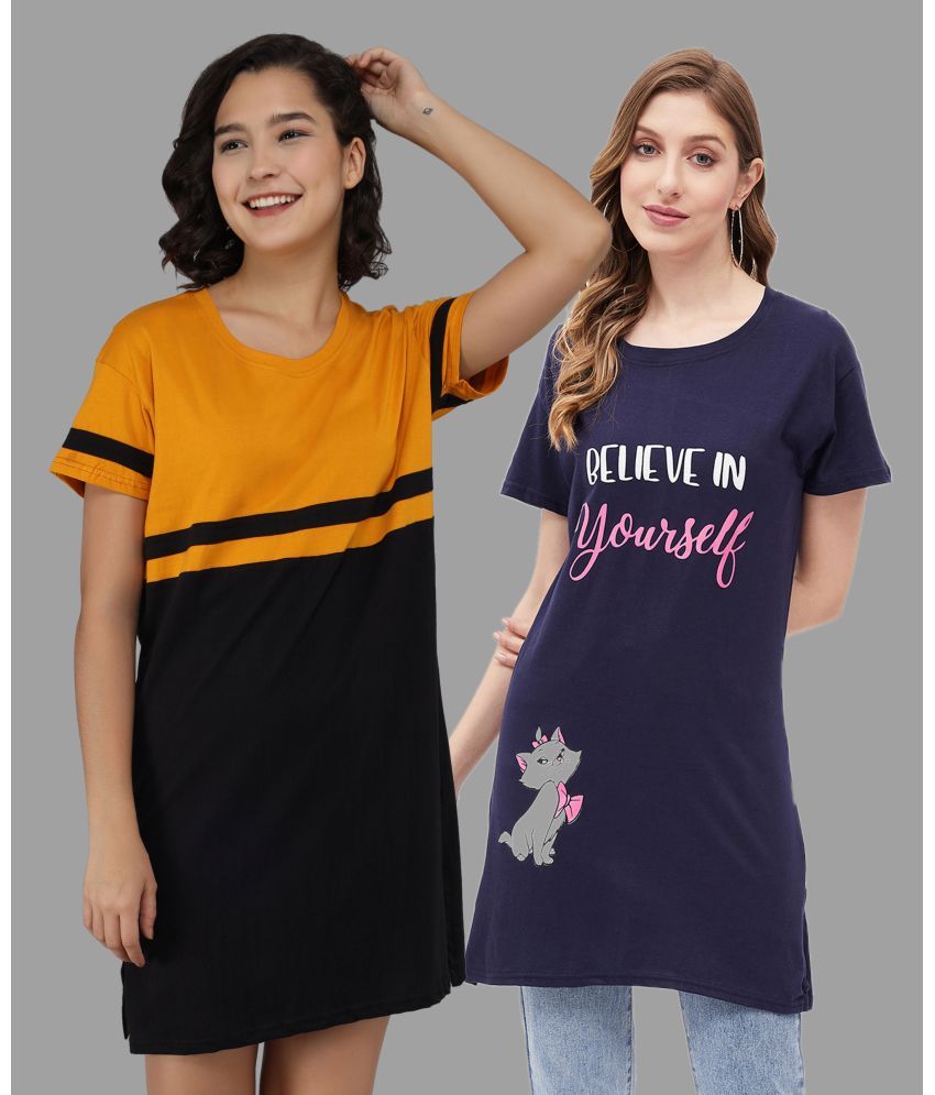     			Christy World Pack of 2 Cotton Women's T-Shirt ( Multicolor 11 )