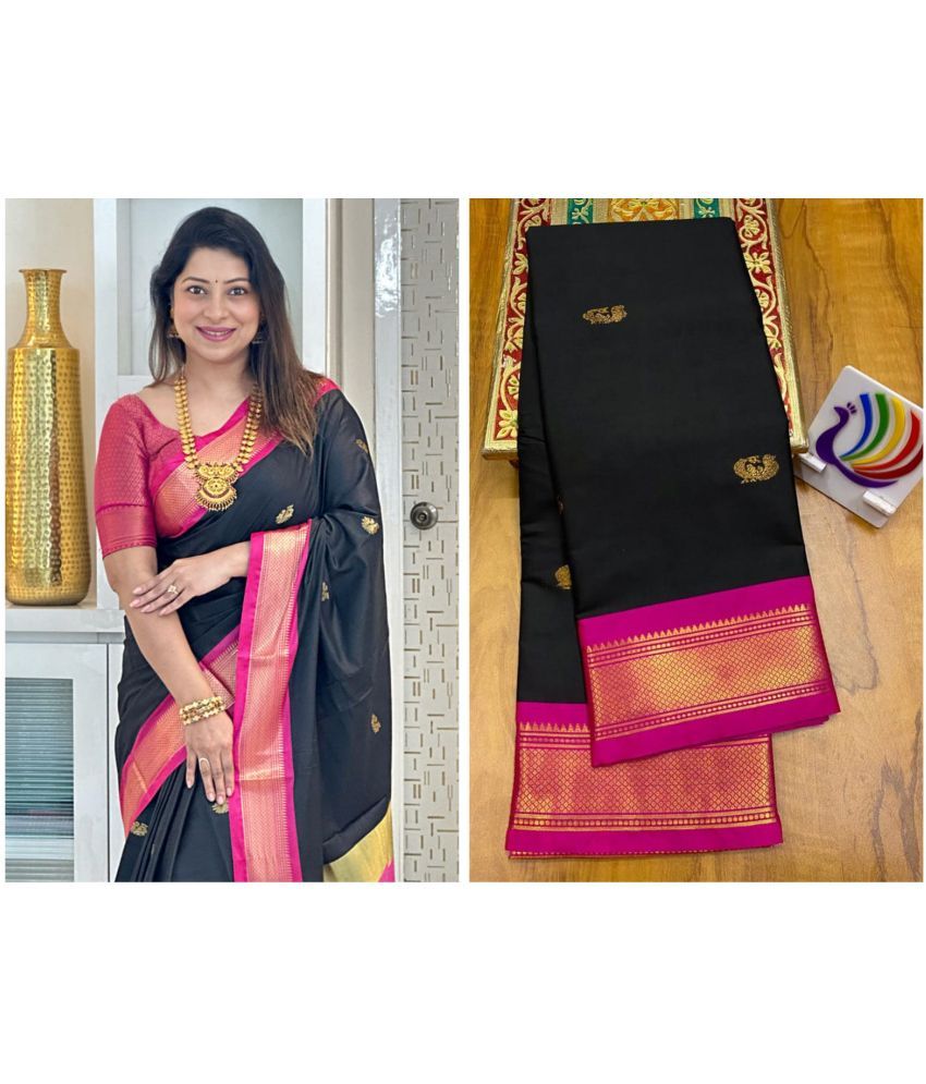     			FAB SILK Cotton Silk Embellished Saree With Blouse Piece ( Multicolor10 , Pack of 1 )