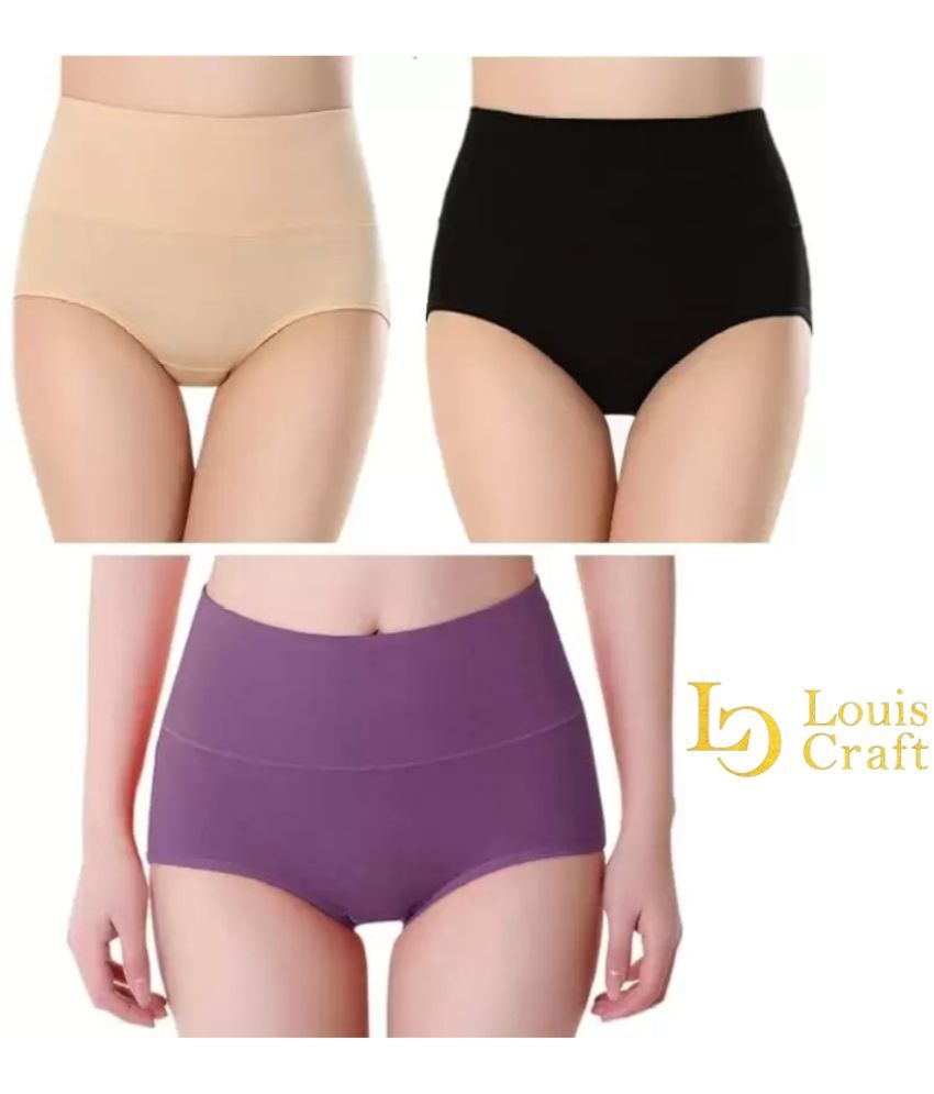     			Louis Craft Pack of 3 Cotton Lycra Hipster For Women ( Multicolor5 )