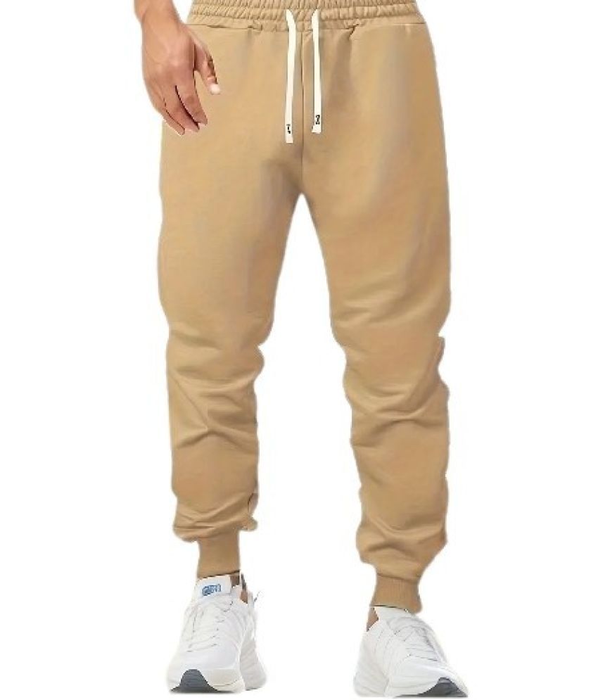     			THE PLANET COOL Khaki Lycra Men's Joggers ( Pack of 1 )